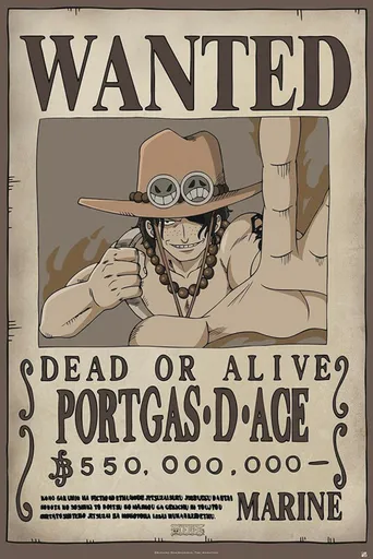Plakát One Piece - Wanted Ace
