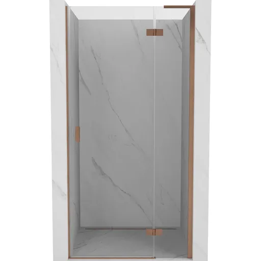MEXEN/S Mist-H L sprchové dveře křídlové pravé 120, transparent, měď kartáčovaná 8A5L-120-000-65-00-P