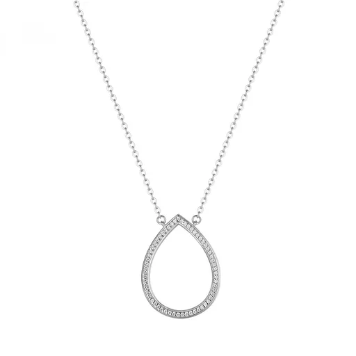 Rosato Stříbrný náhrdelník se zirkony Kapka Sofia RZSO05