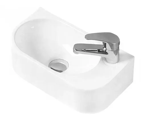 MEXEN Viera umyvadlo na desku vlevo 40x21cm bílá 21274000L