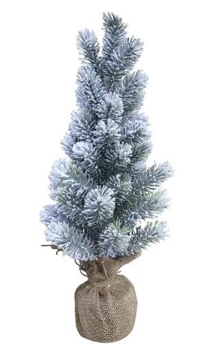 Zasněžený vánoční stromek jedle v jutě Fleur Fir Snow - 45cm Chic Antique