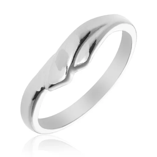 Prsten ze stříbra 925 s překrývajícími se rameny - Velikost: 49