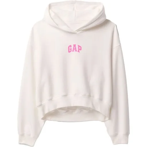 GAP LOGO CROPPED Dámská mikina, bílá, velikost