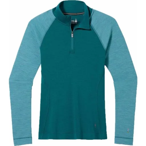 Smartwool W CLASSIC THERMAL MERINO BL 1/4 ZB Dámské triko, tmavě zelená, velikost