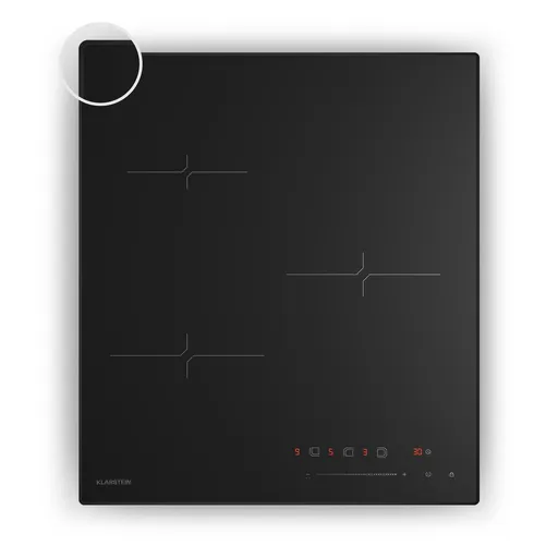 Klarstein Indukční varná deska Velaire, elegantní, minimalistická, kompaktní, 3 varné zóny, 5.500 W, 45 cm