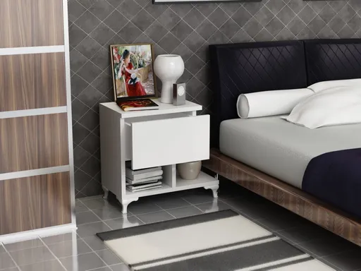 Noční stolek Cast - White