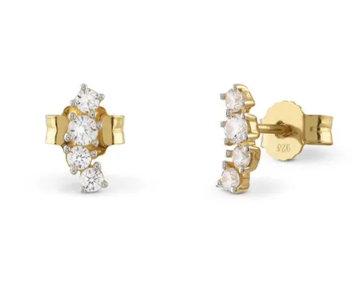 Guess Pozlacené pecky se zirkony Jardin JSBE04491JWYGT/U