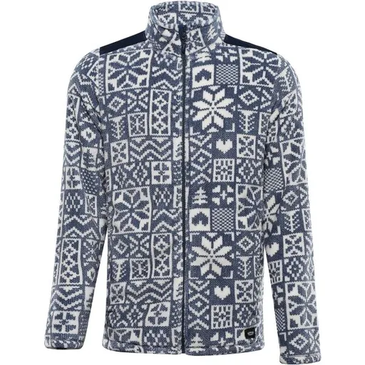 ALPINE PRO EFLIN Pánská fleecová mikina, modrá, velikost