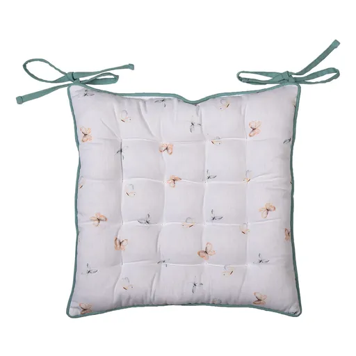 Bavlněný podsedák s výplní Flowerbomb - 40*40*4 cm Clayre & Eef