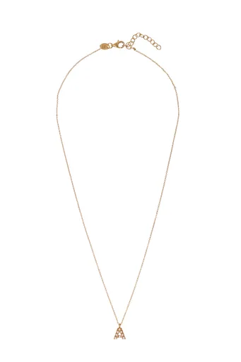 Alisia Pozlacený náhrdelník se Swarovski perličkami "A" AL4258.01.901