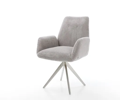 Otočná židle Zoa-Flex křížová podnož hranatá nerezová manšestr