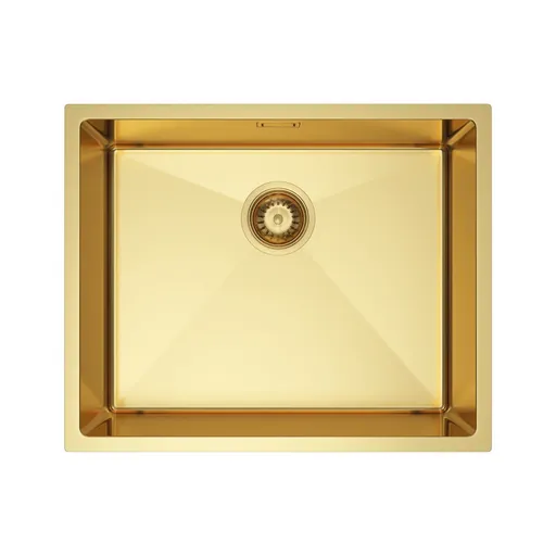 Zlatý ocelový dřez s jednou mísou 54 x 44 cm Velazo VELAZ5444G
