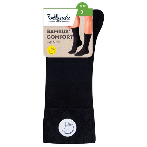 Bellinda BAMBUS Comfort vel. 39–42 pánské ponožky černé