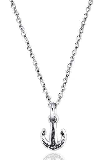 S'Agapõ Ocelový náhrdelník pro muže Kotva Charisma SHS09