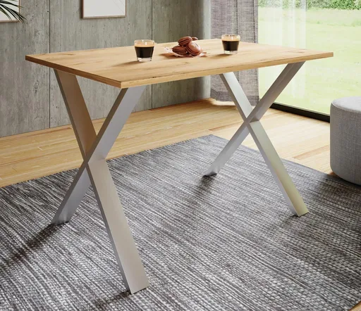 VCM Jídelní stůl Xona 110x50 X-nohy, dub medový