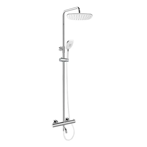 Mereo Termostatická vanová baterie talířovou hranatou sprchou, bílá CB60101TSJ