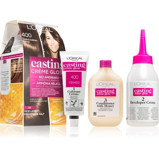 L’Oréal Paris Casting Creme Gloss barva na vlasy odstín 400 Dark Brown 1 ks
