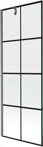 MEXEN/S Next vanová zástěna FIX 70 x 150, černá vzor, grafit kartáčovaná 895-070-000-00-77-66