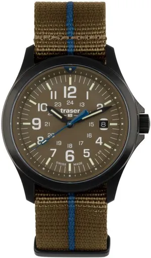 Traser P67 Officer Pro Khaki Nato s pruhem