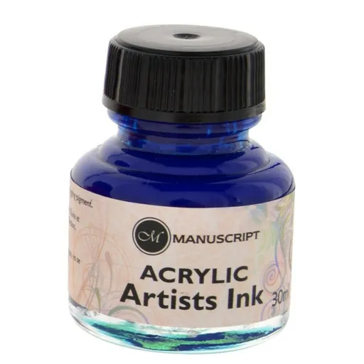 Kaligrafický inkoust Manuscript 30ml – modrý