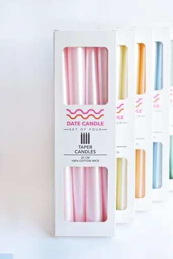 Candle Set (4 Pieces) Neon 4 - Pink