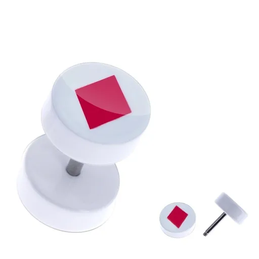 Kulatý akrylový fake piercing do ucha s kárem