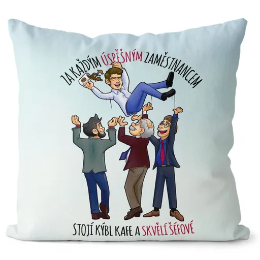 Polštář Úspěšný zaměstnanec (Velikost: 40 x 40 cm)