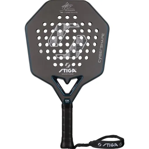 Stiga 18K HARD ADAM EDT. CYBERSHAPE Padelová raketa, tmavě šedá, velikost
