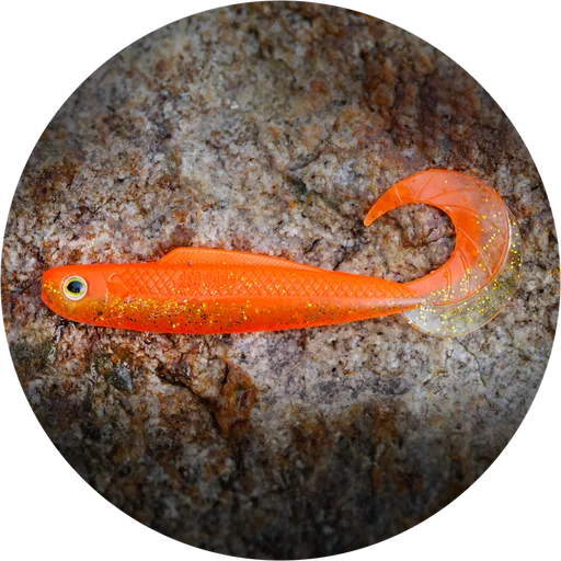 Redbass gumová nástraha twister kixter orange g uv - xx 155 mm