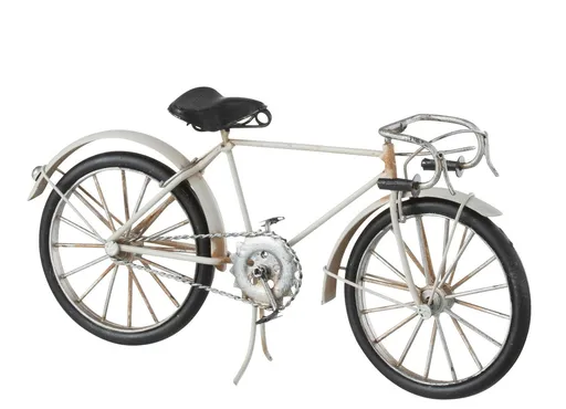 Šedý kovový retro model kolo - 28*7*15cm J-Line by Jolipa