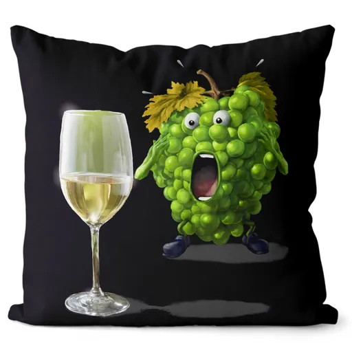 Polštář Vyděšené víno (Velikost: 55 x 55 cm)