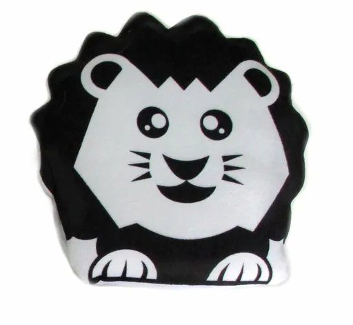 Černobílý polštářek lev