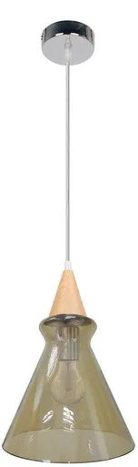 Skleněná závěsná lampa, kouřové stínidlo, 60W, E27, Enriks 3