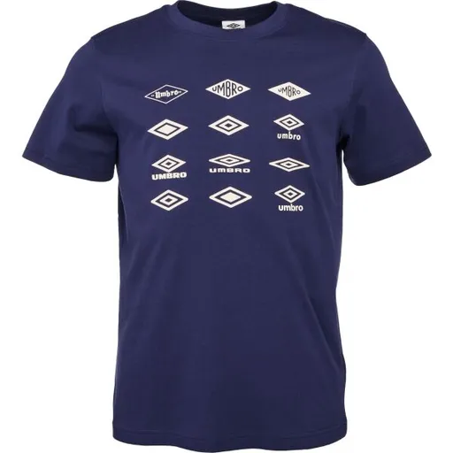 Umbro HISTORIC LOGOS GRAPHIC TEE Pánské triko, tmavě modrá, velikost