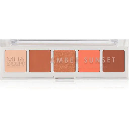 MUA Makeup Academy Eyeshadow Collection paletka očních stínů odstín Amber Sunset 3.8 g