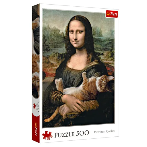 Puzzle 500 dílků Mona Lisa a kočka