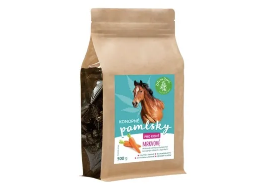 Konopné pamlsky pro koně – mrkvová příchuť – 500 g – Zelená Země
