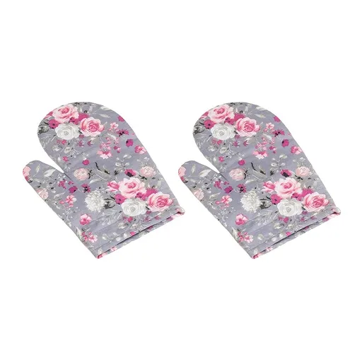 Bellatex Kuchyňská chňapka Adéla Květy růže růžová, 28 x 18 cm, 2 ks