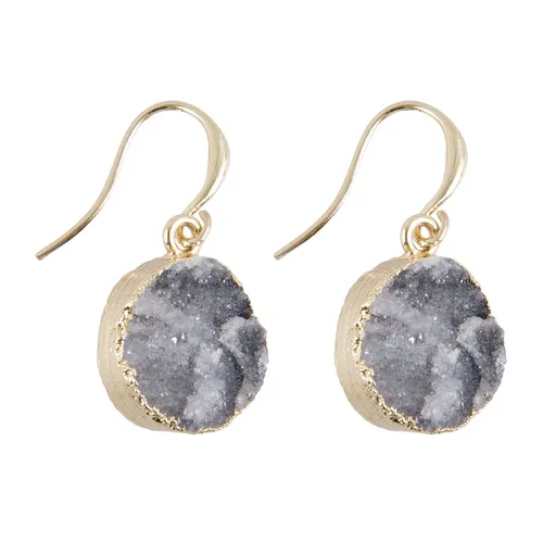 Náušnice se šedými kamínky Kamilla Clayre & Eef