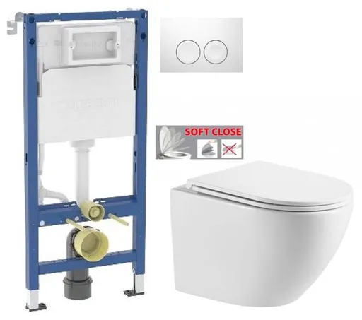 GEBERIT DuofixBasic s bílým tlačítkem DELTA21 + WC INVENA LIMNOS WITH SOFT, včetně soft/close sedátka 458.103.00.2 21BI LI1