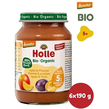 HOLLE BIO Jablko a švestka 6× 190 g (7640104957362)