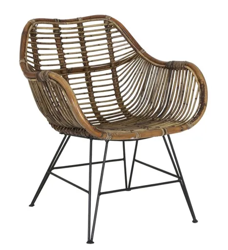 Hnědé ratanové křeslo Malang - 64*57*80 cm Light & Living