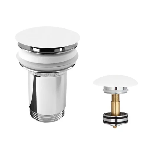 Mereo Výpusť uzavírací CLIC-CLAC, celokovová s přepadem, pochromovaná mosaz, ø 5/4", vytahovací CH03VB