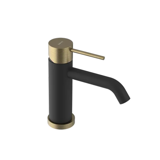SAPHO ULTRASAN stojánková umyvadlová baterie, černá mat/zlato mat UT002VBG