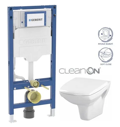 Geberit Duofix WC CERSANIT CARINA CLEANON + SEDÁTKO 111.300.00.5 CA2