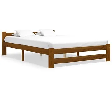 Shumee medově hnědý masivní borovice 160×200 cm, 322009 (322009)