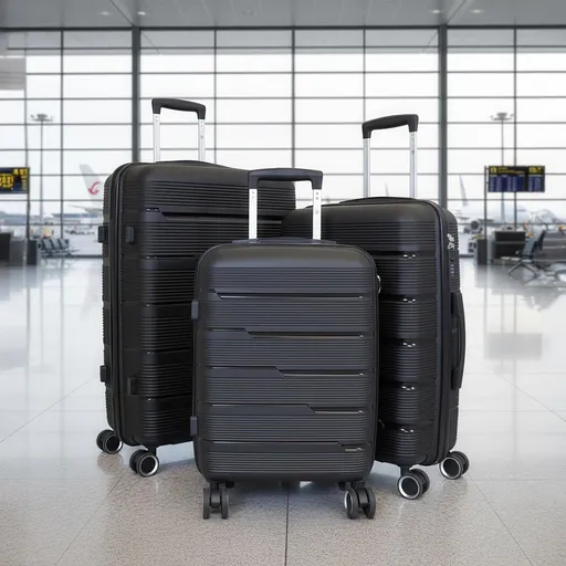 PM Euro-Trading Cestovní kufry Aruba, sada 3 ks, černé