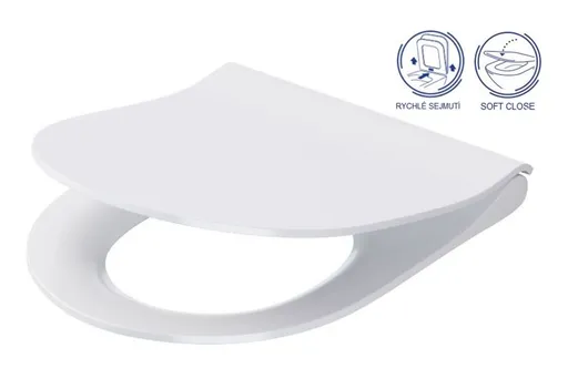 CERSANIT WC sedátko CITY OVAL SLIM antib. OFF EASY jedno tlačítko  K98-0146
