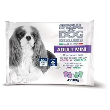 Monge Special Dog Excellence Mini Adult Jehněčí s králíkem multi pack 4x100g (8009470061704)