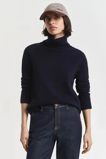 ROLÁK GANT DETAIL KNIT TURTLENECK EVENING BLUE